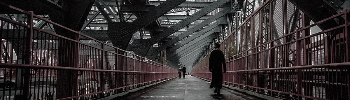 The iconic Williamsburg Bridge, a pivotal backdrop in the film Mr. Jack