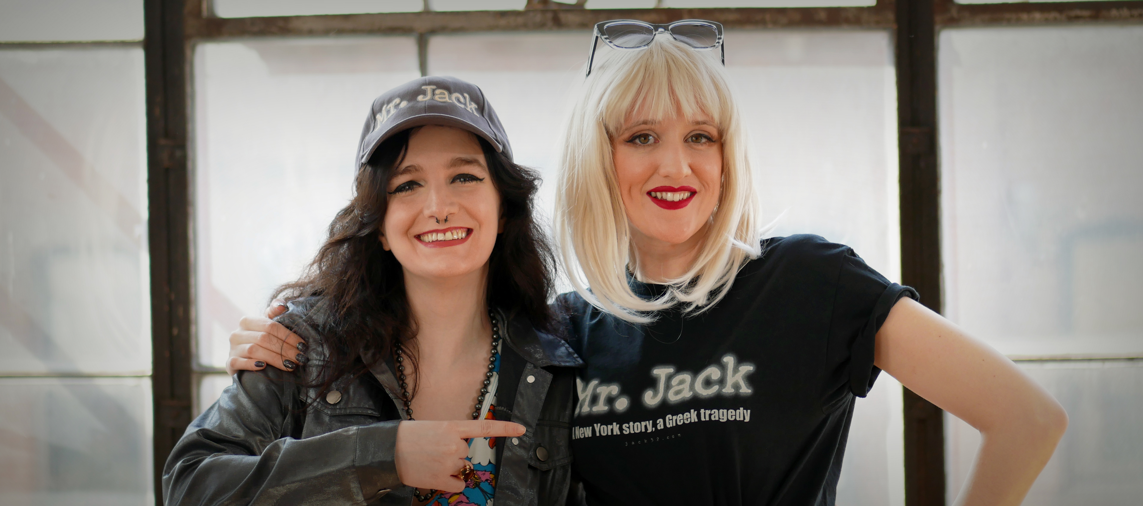 Cast members Arielle Hope and Ashlie Burgun, looking stylish in their Mr. Jack gear